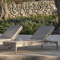 Contemporary sun lounger David fabricteakrope