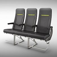 Aircraft seat SL3710economy classwith armrestswith integrated screen