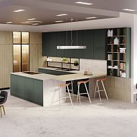 Contemporary kitchen Fenix NTM®U-shapedhandleless