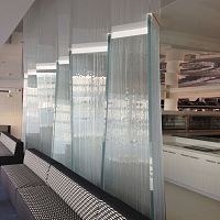 Removable partition fixedslidingglass
