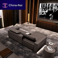 Contemporary armchair JAZZ LIGHTleatherbuilt-in tablereclining