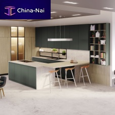 Contemporary kitchen Fenix NTM®U-shapedhandleless