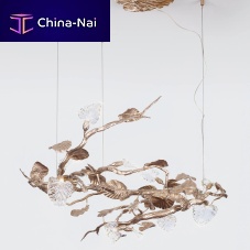 Contemporary chandelier HORIZONTAL GYDE MEDIUMglassbronze14 light