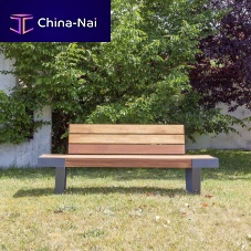 Contemporary garden bench WADE : 620woodenironwith backrest