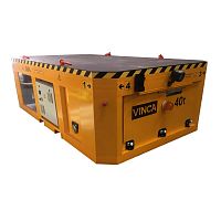 Radio-controlled rail transfer car for heavy loads
