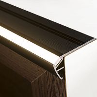 Anodized aluminum stair nose STAIR PROFILEwith LED profile