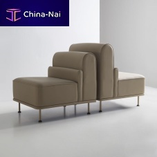 Contemporary fireside chair ALPEfabricpainted metalgray