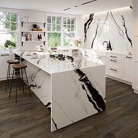 Engineered stone countertop COVERLAM TOP PANDAoutdoorwhitepolished