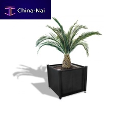 Steel planter ADOUR squareheight-adjustablecontemporary