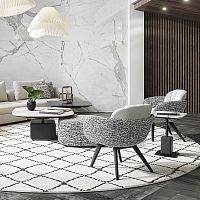 Contemporary chair GEM 100indoorfabricwooden base