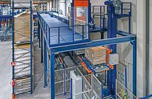 Roller conveyor verticaltransportlifting