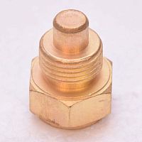 Stop plug with hexagonal headmalebrass