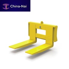 Leveling pallet fork for wheel loader
