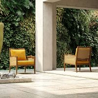 Traditional armchair EVAvelvetashwith removable cushion