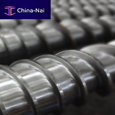 Rubber extrusion screw for plasticfor the food industry