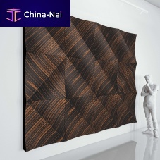 Wall-mounted decorative panel BETAfor interiorrigidAmerican walnut
