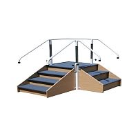 Corner rehabilitation staircase 70.0736with 2 handrails