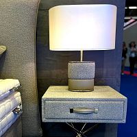 Bedside table lamp Glam metalfabriccontemporary