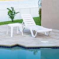 Contemporary sun lounger Lara polypropylenepolypropyleneadjustable backrest
