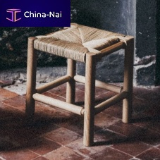 Rustic stool FERDINANDoakstraw