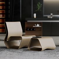 Contemporary armchair ESKERresinresinwith footrest