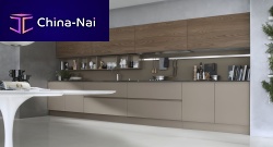 Contemporary kitchen SYSTEM COLLECTIONglasswood veneerhandleless