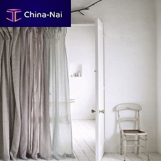 Plain sheer curtain fabric CELLINI linenfire-retardantweave
