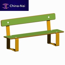 Contemporary public bench SOLO+ : CINDERALLA / JJM-1650steelHPLwith backrest