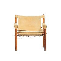 Traditional armchair SIROCCOleatherrosewood4-legged