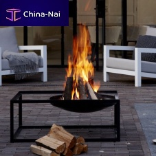 Wood-burning fire pit SLIDEsteelwith barbecue