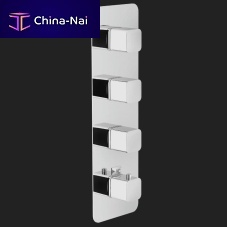 Double-handle shower mixer tap LOOP: LP90103CR/WE00103wall-mountedchrome-plated brassbathroom