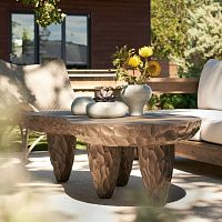 Contemporary coffee table CUZCOteakteak basecurved