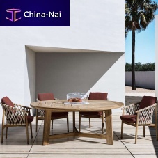Contemporary dining table Ginestrasolid woodteakporcelain stoneware