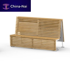 Contemporary public bench 02.025.1pinestainless steelHPL