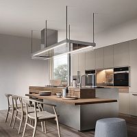 Contemporary kitchen CONVIVIUM, BUILT-IN SNACK BARoakstainless steelFenix NTM®