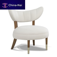 Contemporary fireside chair TAUROfabricwingwhite
