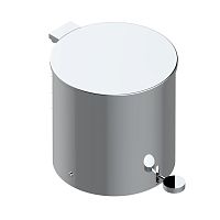 Bathroom trash can Zoom.7chromed metalwith lidfoot-operated