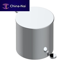 Bathroom trash can Zoom.7chromed metalwith lidfoot-operated