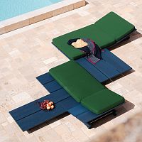 Contemporary sun lounger EOLIE 008fabricirokogarden
