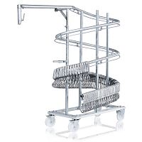Transport cart galvanised steelportalwith swivel casters
