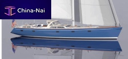 Cruising-racing sailing yacht 65 OFFSHOREwith open transomwith bowsprit