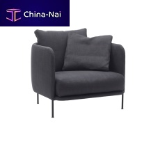 Contemporary armchair BONNET GRANDleatherfabricmetal