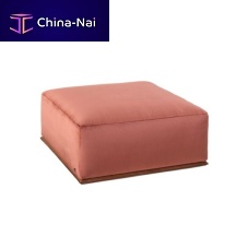 Contemporary pouf BELTOURleathersquarepink