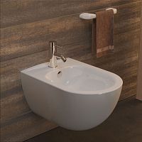 Wall-mounted washbasin NAUTILUSceramiclimestonesemicircular
