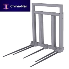 Agricultural pallet fork for forklift trucksfor balesfor straw bales
