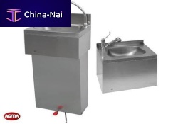 Wall-mounted hand basin countertoprectangularstainless steel