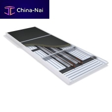 Metal suspended ceiling NEXT HYBRID®panelfloatingfor office